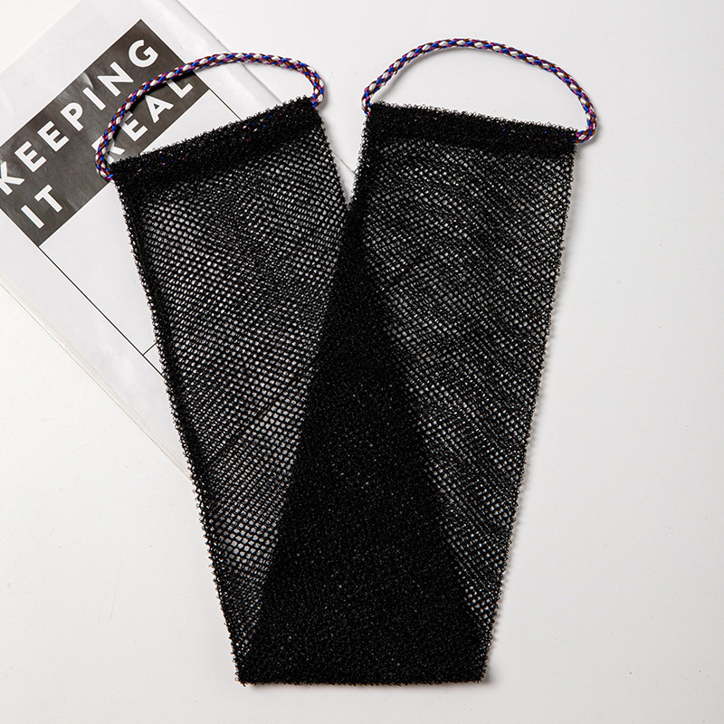 African Bath Sponge Net Fourdrinier Bath Sponge Exfoliating Body Back Shower Scrub For Smoother Skin Bath Towel: black