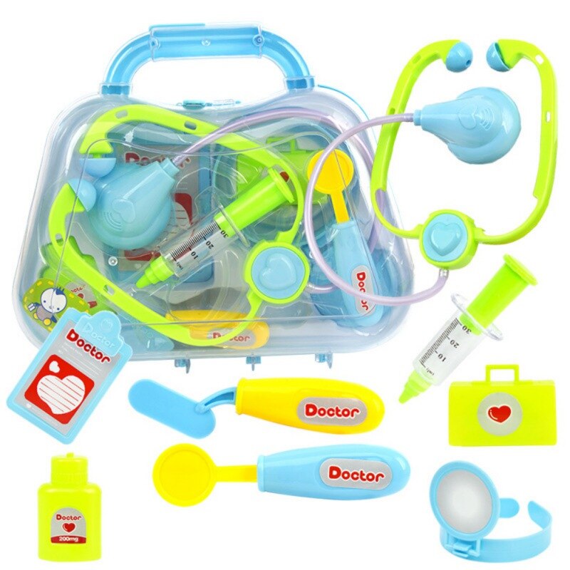 Læge legetøj børn familie læge lege sæt simulering medicin boks foregive lege legetøj stetoskop læge børn