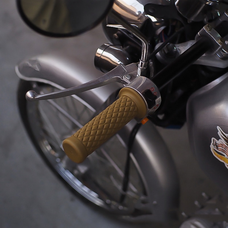 1 par /2 stk vintage gummi motorcykel styr 7/8 "tommer 22mm universal håndtag endegreb motorcykel håndtag retro