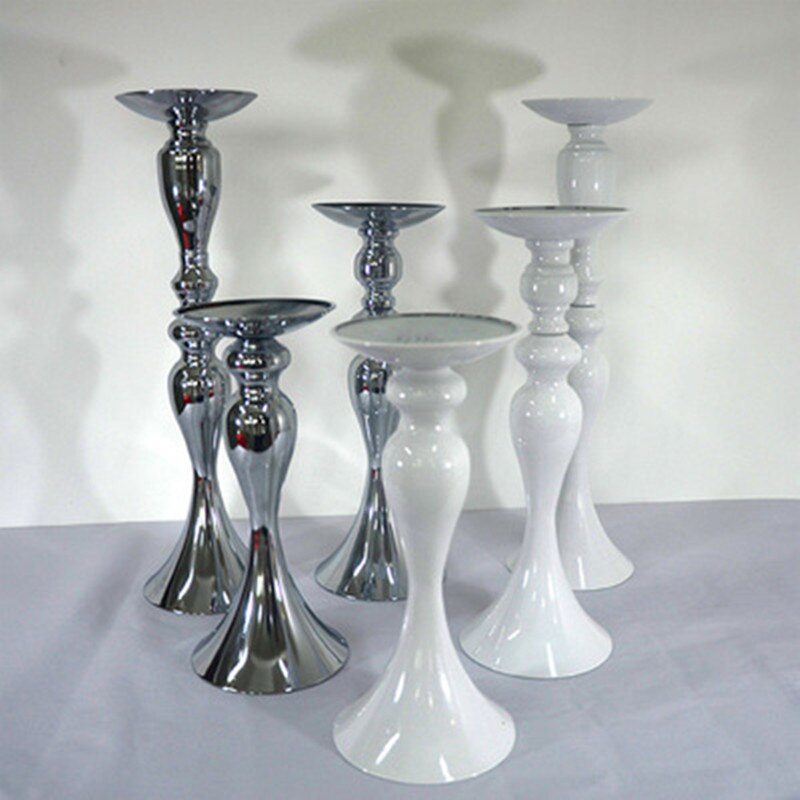 Lysestager metal guld hvid sølv lysestage blomsterstand vase bord centerpiece begivenhed blomster rack vej bly bryllup indretning