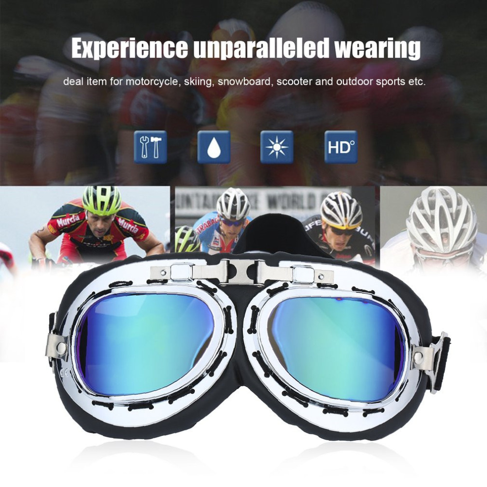 Vintage Anti-UV motocicleta Scooter piloto gafas casco gafas Motocross Steampunk Cruiser casco gafas