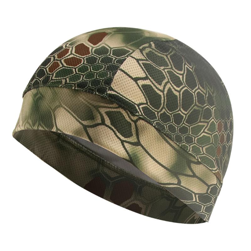 Python Patroon Helm Liner Caps Winddicht Outdoor Motorfiets Fietsen Sport Hoofddeksels Bescherming Zonnehoed Hoofddeksels: Jungle