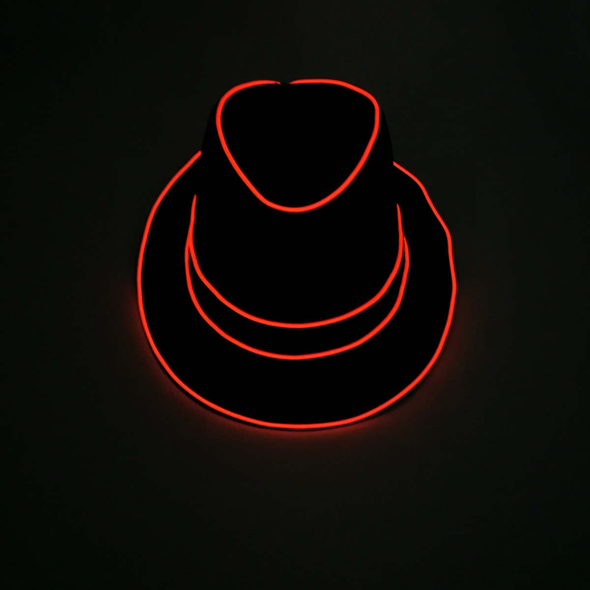 Neon Led Bulbs Night Lamp Light Up Party Topper Cap Fancy Dress Accessory EL Wire Fluorescent Hat Glowing for Wedding: light yellow