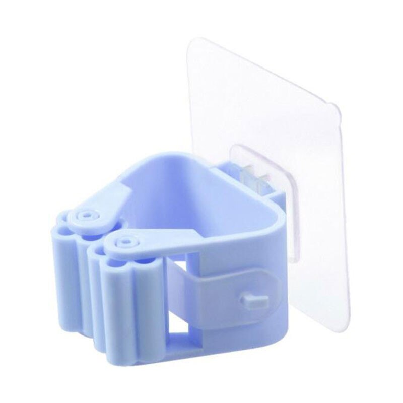 Seamless Suction Cup Mop Hanger Bathroom Free-Punch Mop Shelf Mop Broom Holder Mop Rack Kitchen Tool Hanger Behind Doors/On Wall: Blue