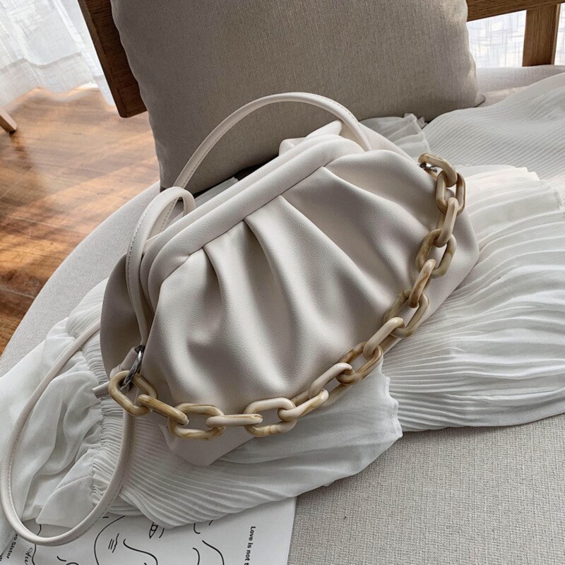 Candy Kleur Pu Lederen Schoudertas Messenger Bags Voor Vrouwen Kleine Crossbody Tas Reizen Keten Tas Handtassen En Portemonnees