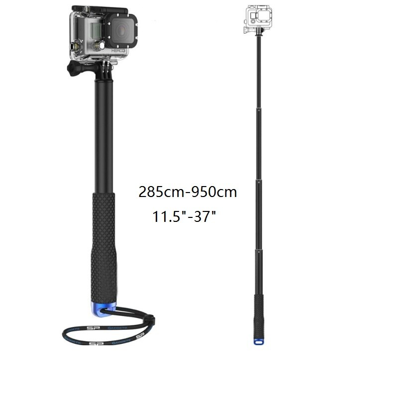 Aluminium 43 "Go Pro Hero 9 Einbeinstativ Selfie Stick + Fernbedienung clip halter Für GoPro hero 8 7 hero 5 zubehör