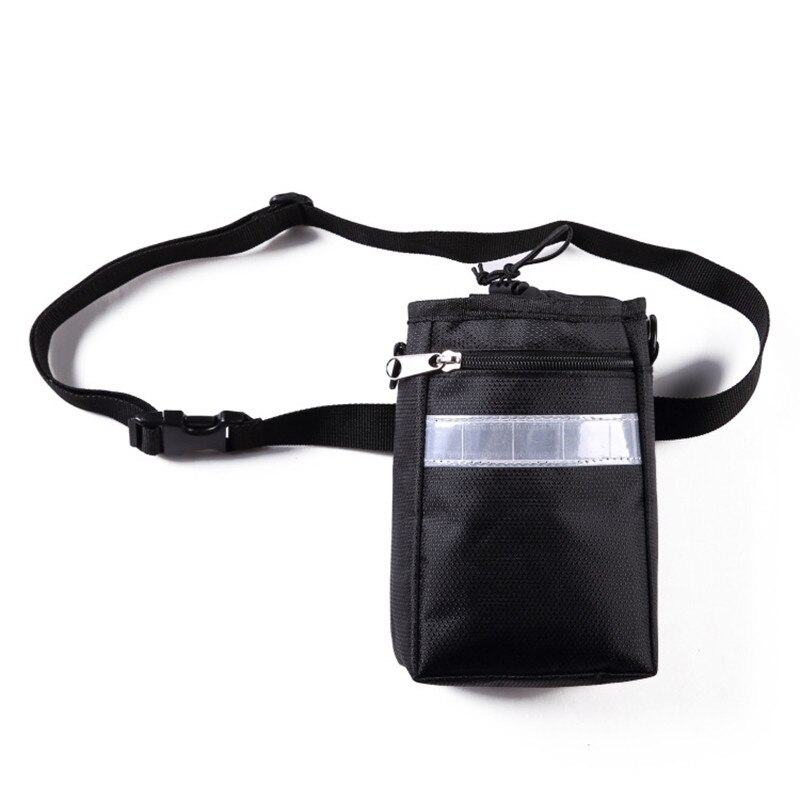 Handsfree Pet Hond Kat Running Jogging Gewatteerde Taille Riem Reflecterende Strip Elastische Leash Perfecte Walking Training Hondenriem Set: Black Bag