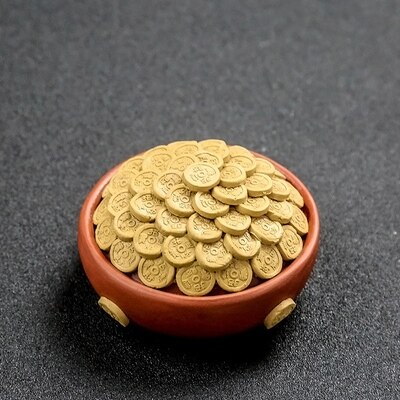 Sable violet chanceux thé ornements pour animaux de compagnie peut élever Boutique lingots Cornucopia zodiaque chien Wang Cai thé accessoires: C