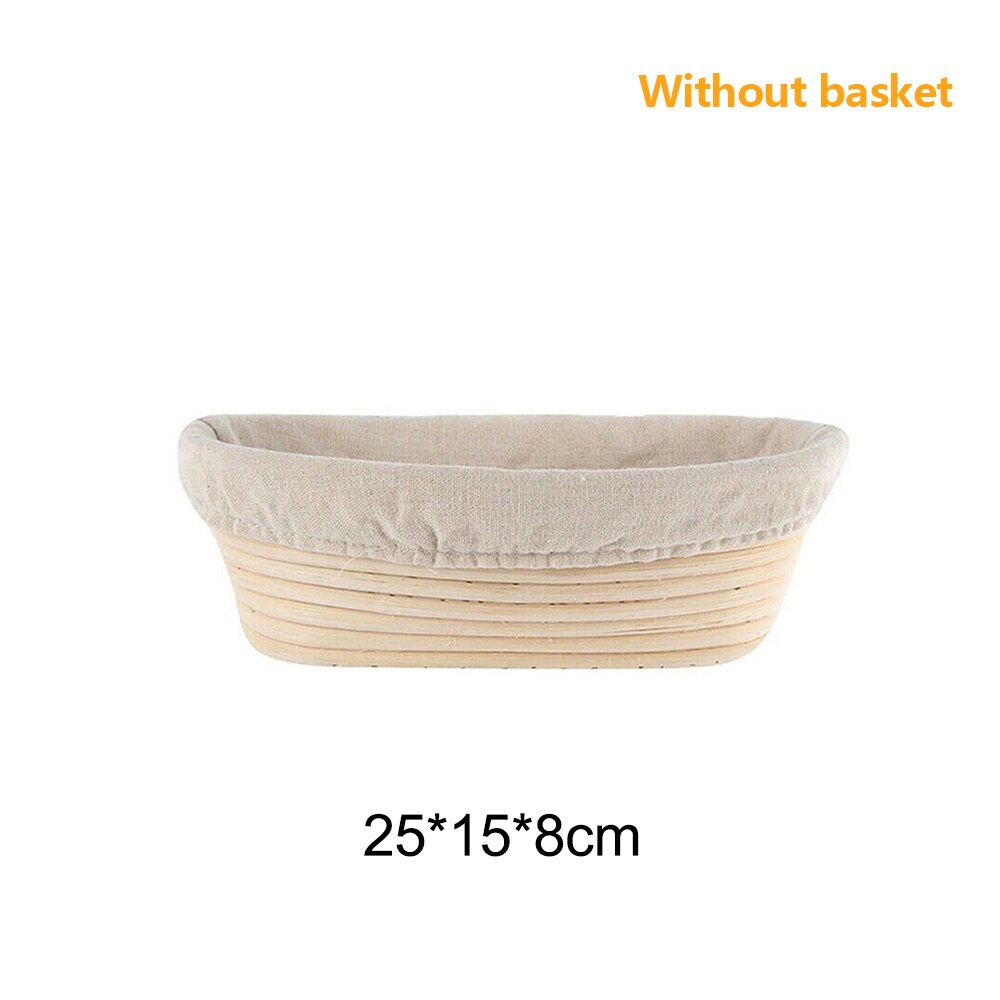 Round Rattan Bread Banneton Proofing Basket Making Tools Bread Fermentation Basket Cloth Cover Scraper Cutter Bakeware Set $: 25x15x8cm