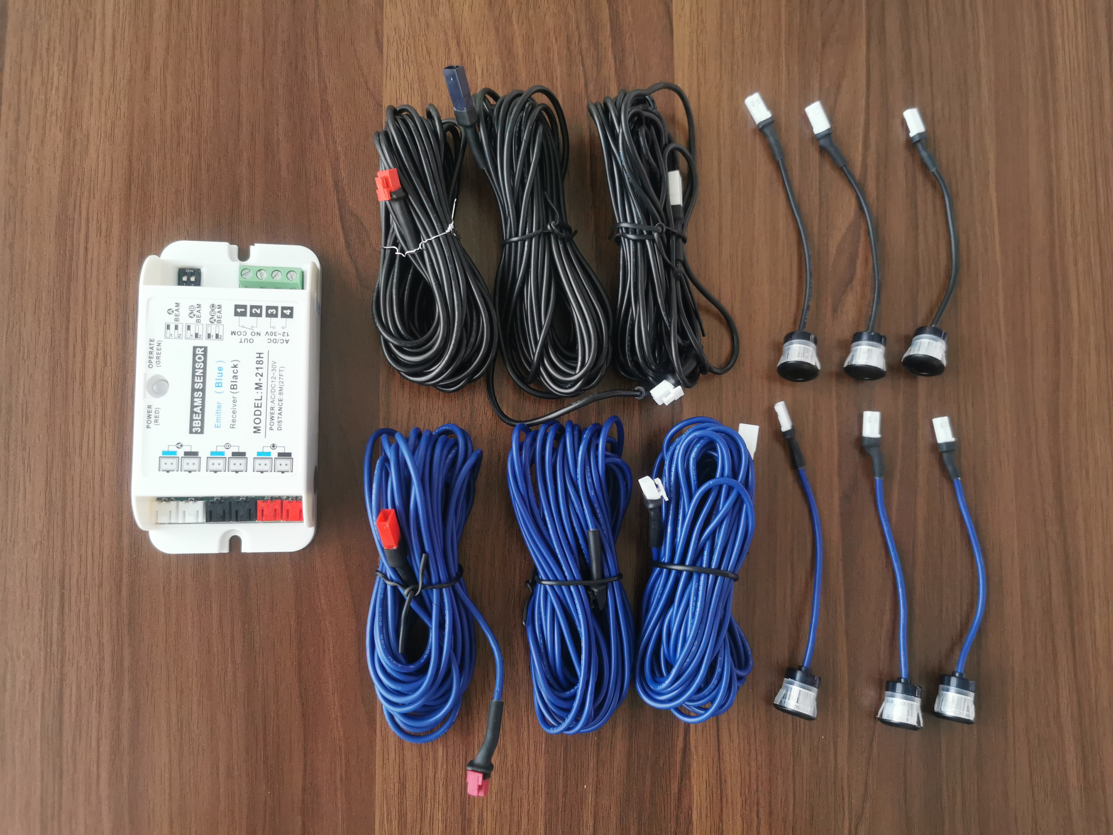 Photoelectric Beam Sensor 10m 90-degree infrared electronic Safety Light automatic door safety beam for Auto Door Control System: Three Beam