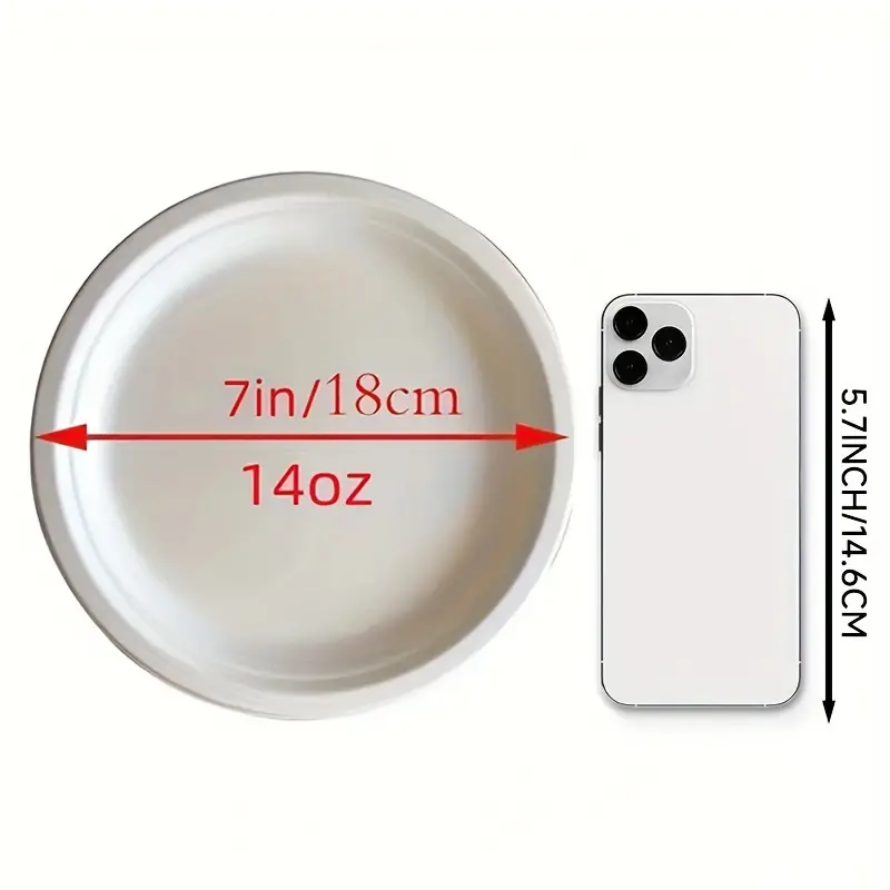 50Pcs Disposable Clear Plastic Plates Heavy Duty Transparent Dinner Plates Fruit Salad Dessert Plates For Birthday Wedding Party
