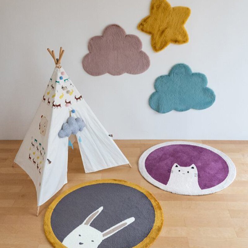 Camidy Ronde speelmat voor baby, katoenen ronde dikke tapijt 90 cm, 100 cm Beer Geborduurd Kinderkamerdecoratie Zachte kruipmat voor peuters en verpleegkamer Camidy Ronde speelmat voor baby, katoenen ronde dikke tapijt 90 cm, 100 cm Beer Geborduurd Kinderkamerdecoratie Zachte kruipmat voor peuters en verpleegkamer