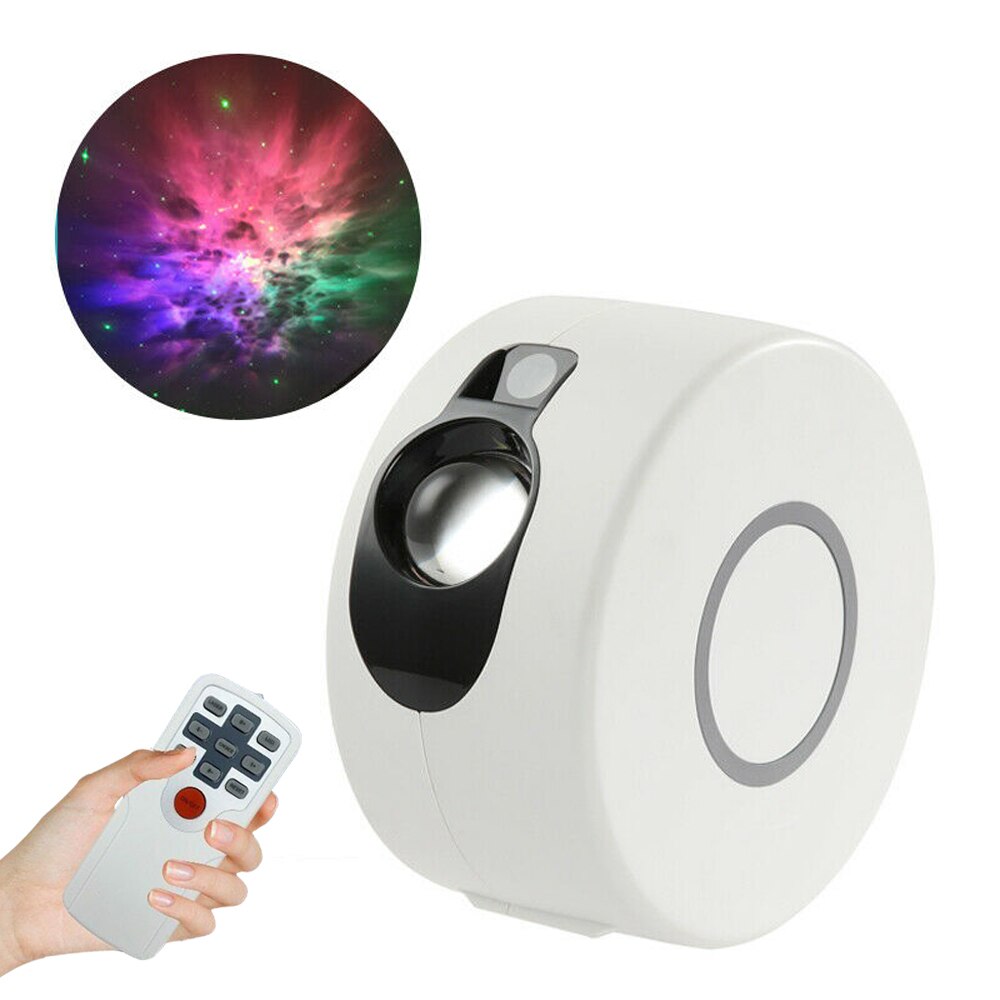 Roterende Led Projector Licht Sterrenhemel Oceaan Golf Ster Galaxy Nebula Night Lamp: White