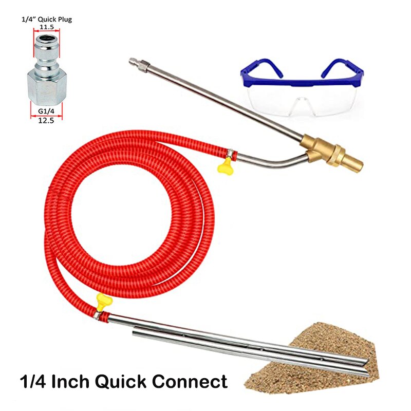 1/4 Inch Quick Connect or Compatible For Karcher k2-k7 Car Pressure Sand Wet Blasting Kit Hose Wet Sandblaster Attachment: Colorless