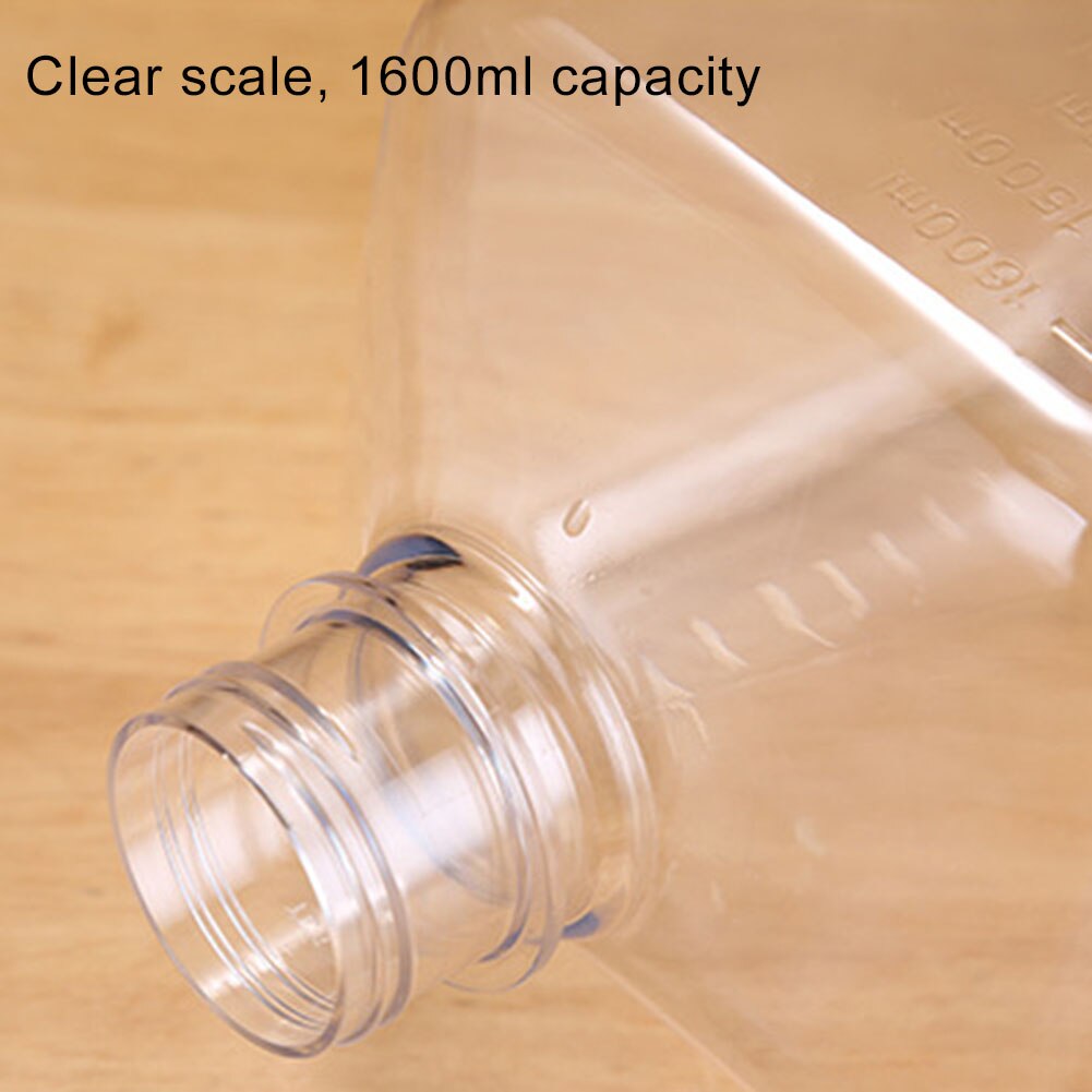 1600ml Portable Transparent Liquid Bottle Coffee Syrup Double Scale Storage Dispenser Graduated Bottle Condiment Dispenser Bottl