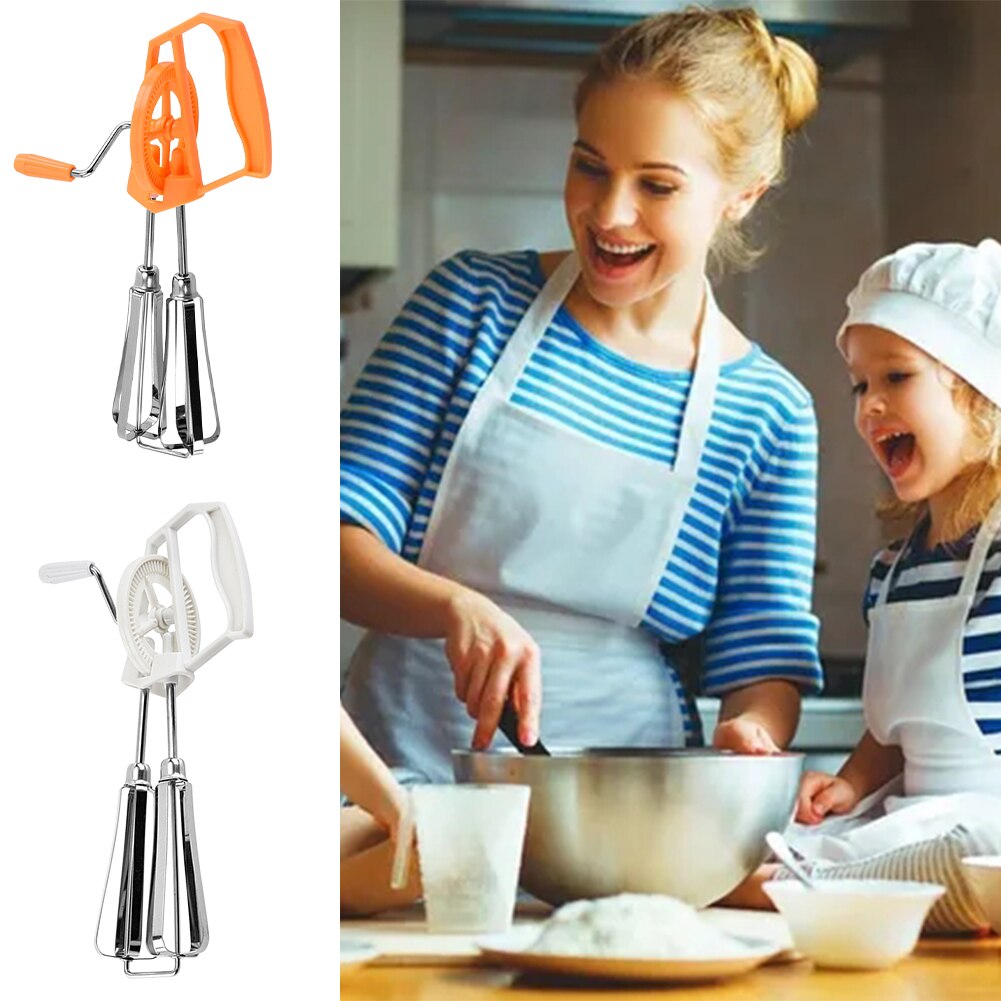 Hand Push Stainless Steel Kitchen Tools Milkshakes Manual Blender Home Blending For Cooking Beating Whisk Milk Frother