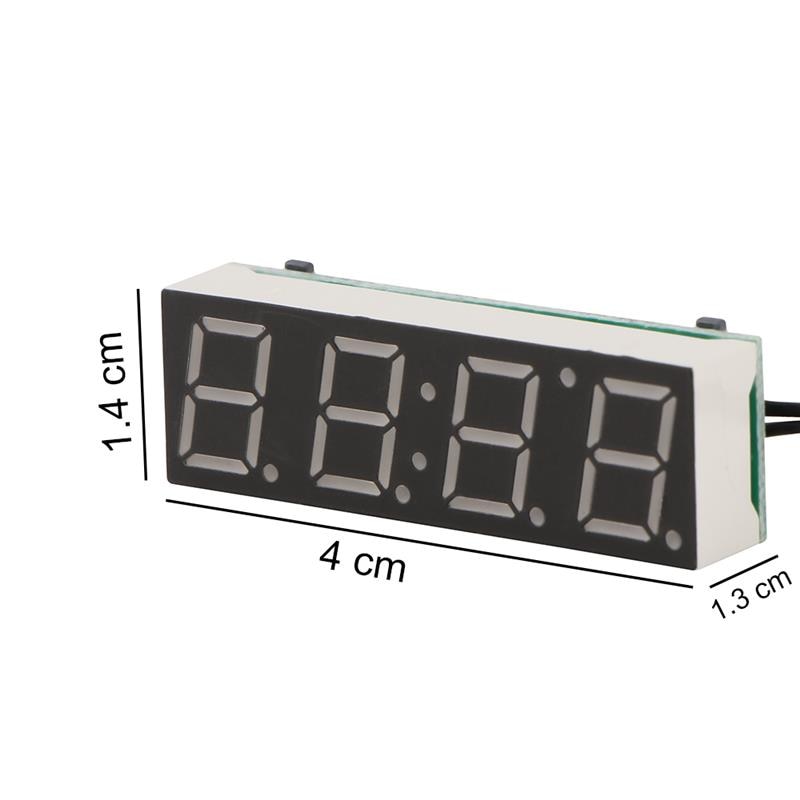 Car LED Display Electric Digital Clock Thermometer Voltmeter Green Blue Red Light Digital Clock Digital Timer