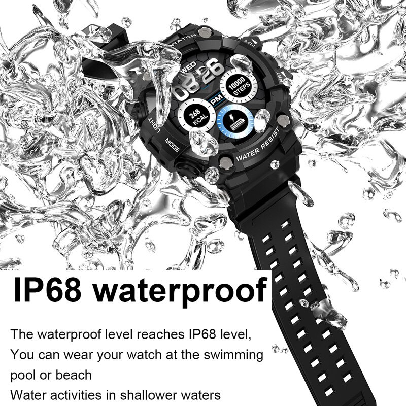 696 trdt 6 smart klocka vattentät  ip67 lång standby smart armbandsur puls blodtryck utomhus män sport smartklocka