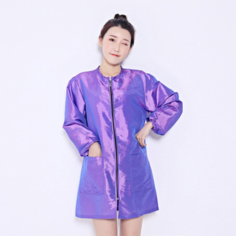 Long sheeves Salons Hairdressing Cape for Hair Cutting Cooking Kitchen Apron Barber Dyeing Cape Hairdresser Cloth Hair Styling: Purple