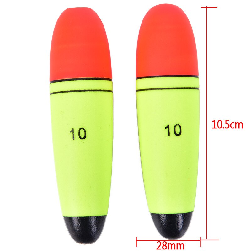 2pcs EVA Red & Yellow Inline Bobber Float Saltwater Fishing Floats Catfish Pike Live Bait Float: 10
