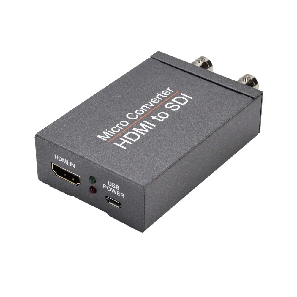 Adaptateur d'affichage de convertisseur vidéo HD 3G SDI vers HDMI/HDMI vers SDI avec détection automatique du Format Audio en boucle pour moniteur de caméra vers TV: Rouge