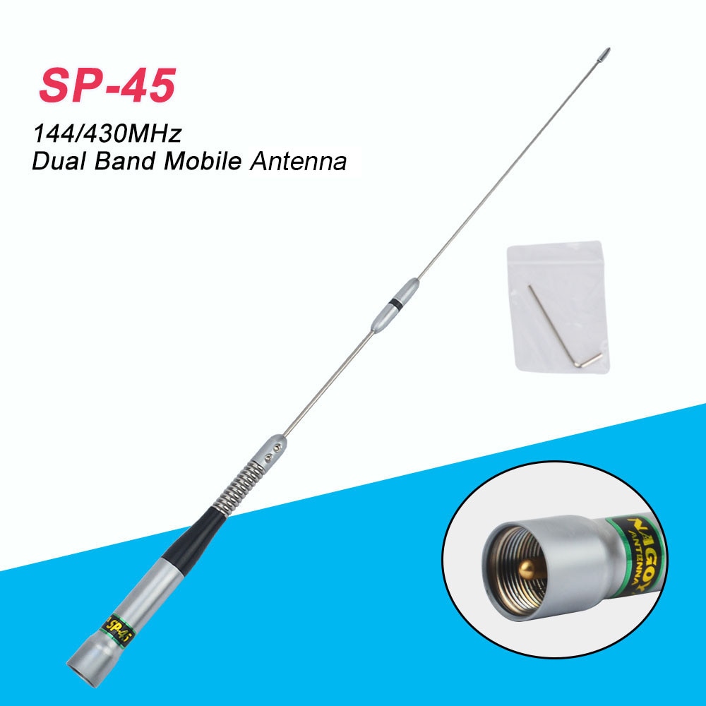Original NAGOYA SP-45 Auto Handy, Mobiltelefon Zwei Weg Radio Antenne VHF UHF Dual Band 144/430 MHz 2.15/5 dB Hohe verstärkung UHF Stecker PL-259