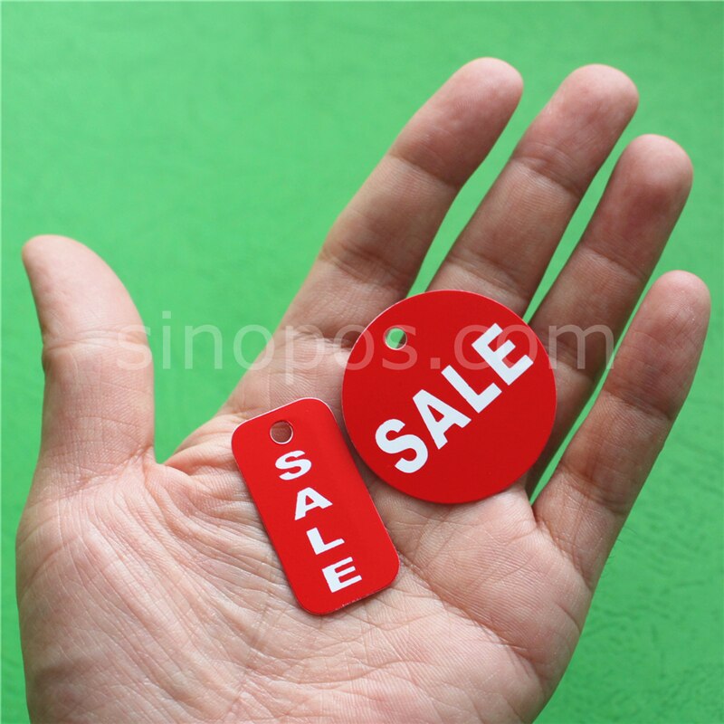 Round PVC Tags, reusable plastic discount price tag shoes hangtag kid dress clothes bag label promo sign card string ticket
