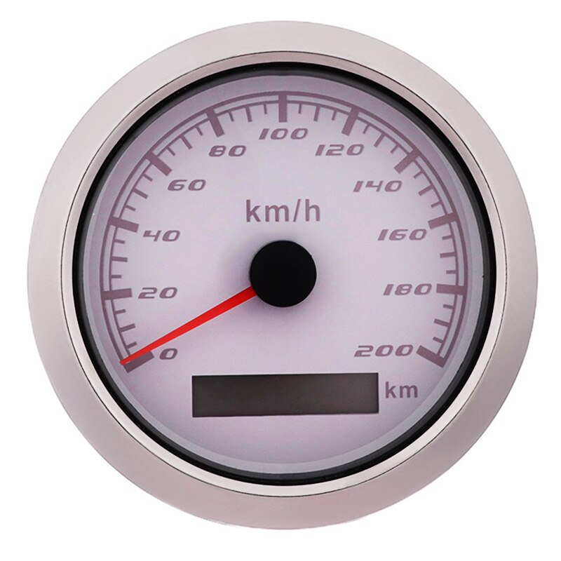 200 Km/h Car Speedometer Gauge 85MM Pulse Signal Speed Gauge With Red Backlight Without GPS Antenna For Boat Marine Motorcycle