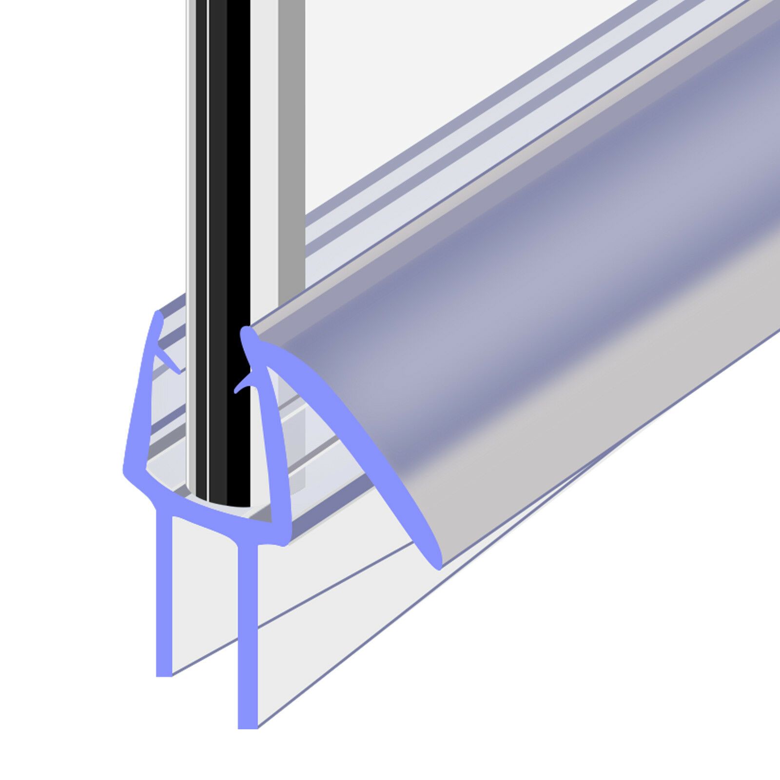 Portabelt badkar dusch skärm dörr tätningslist 4-12mm tätning gap fönster dörr falsad dörr skyddslist badrum hårdvara