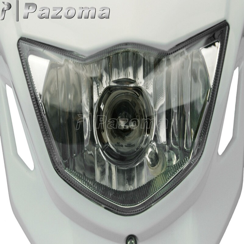 Pazoma – phare universel blanc pour motos, pour Honda CRF XR Yamaha WR YZ Suzuki DR DMZ Kawasaki KLX KX 250 450, 12V