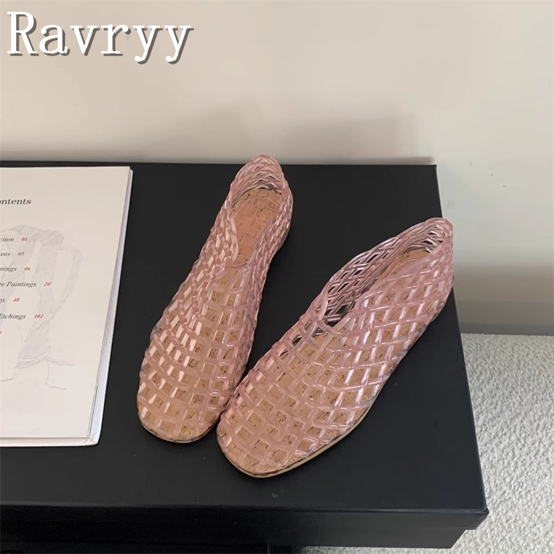 Moda feminina geléia sandálias de borracha plástica cobrir dedo do pé fundo plano oco para fora confortável e respirável sapatos de praia casuais: Preto / 39
