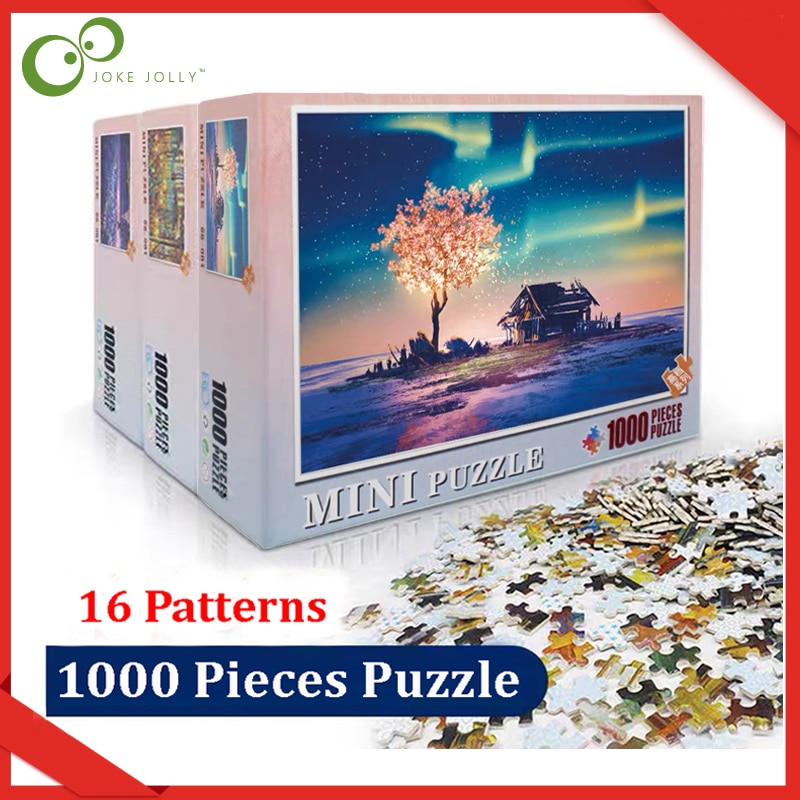 Puzzle Immagine Puzzle 1000 Pezzi di Montaggio In Legno Mini Puzzle Giocattoli per Adulti I Bambini Giochi per Bambini Giocattoli Educativi GYH