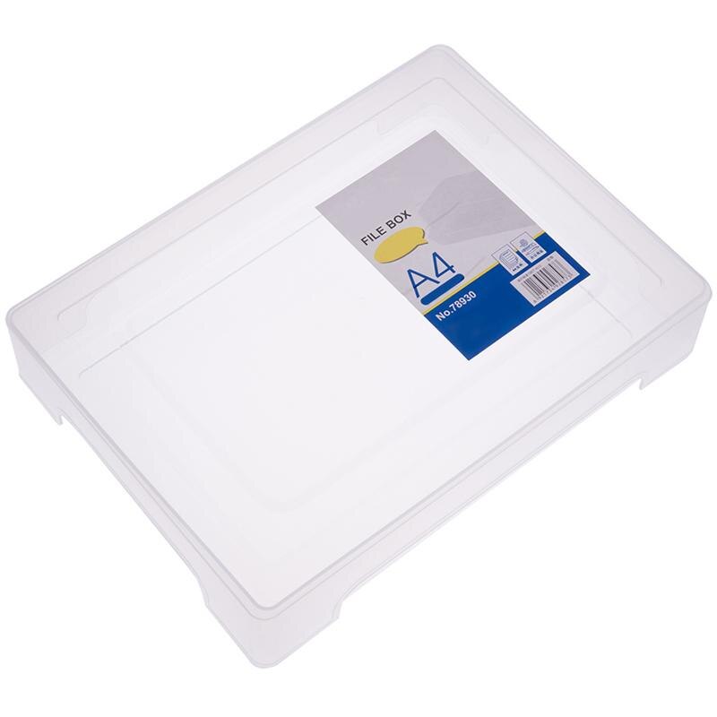 A4 File Box Transparent Plastic File Box Folder Documents Box Document Organizer Paper File Folder Paper Folder Office Supplies