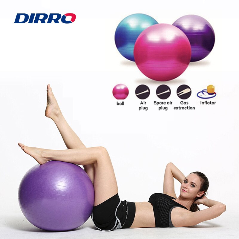 DIRRO 55-75cm Sports Yoga Balls Gym Balance Gym Ball Workout Massage Ball Household Exercise Pilates Fitness Props