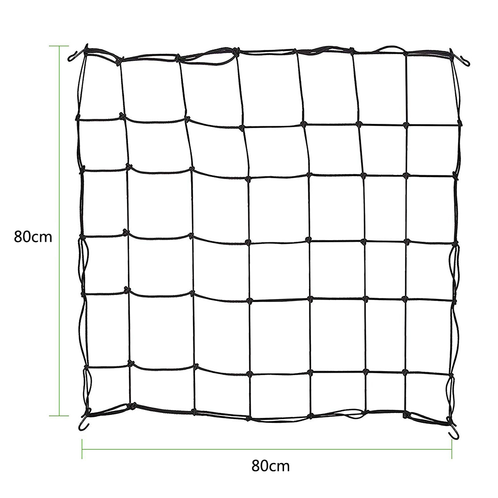 Malla de enrejado elástica de goma para jardín de 80x80 cm, Red de soporte para tienda de cultivo de jardín para plantas de vid trepadora de verduras y flores