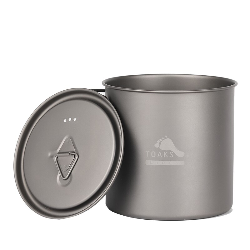 TOAKS Camping Titanium Pot 650 ml Cup Ultralight Draagbare Titanium Kom POT-650-L