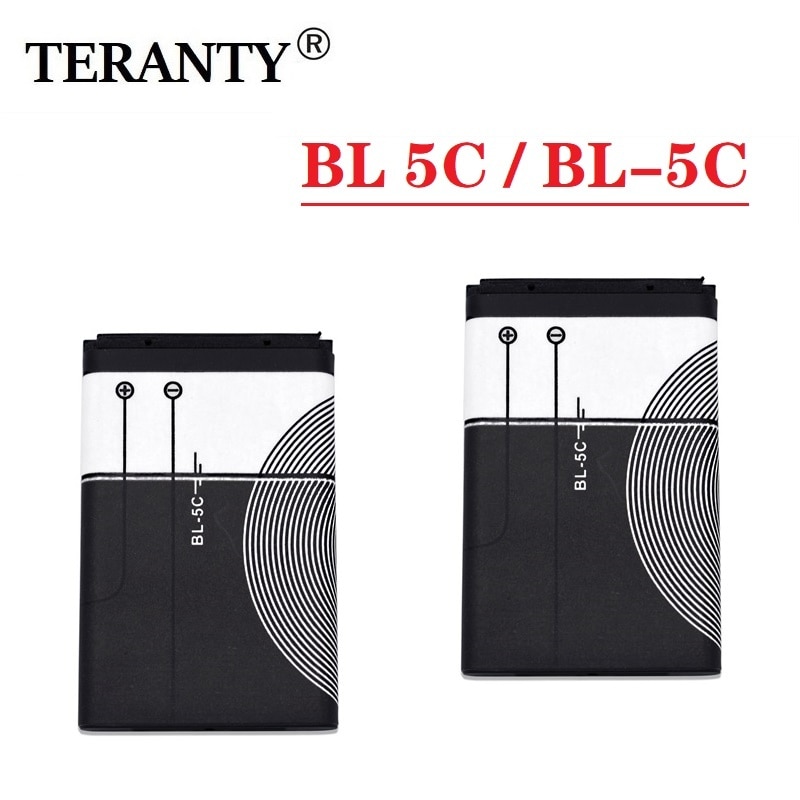 Batteria agli ioni di litio al litio BL5C BL-5C 3.7V 800mAh 2/5Pcs per Nokia 6267 6270 6330 6555 6600 6620 6630 1100 1101 1110 1112 1208 1600