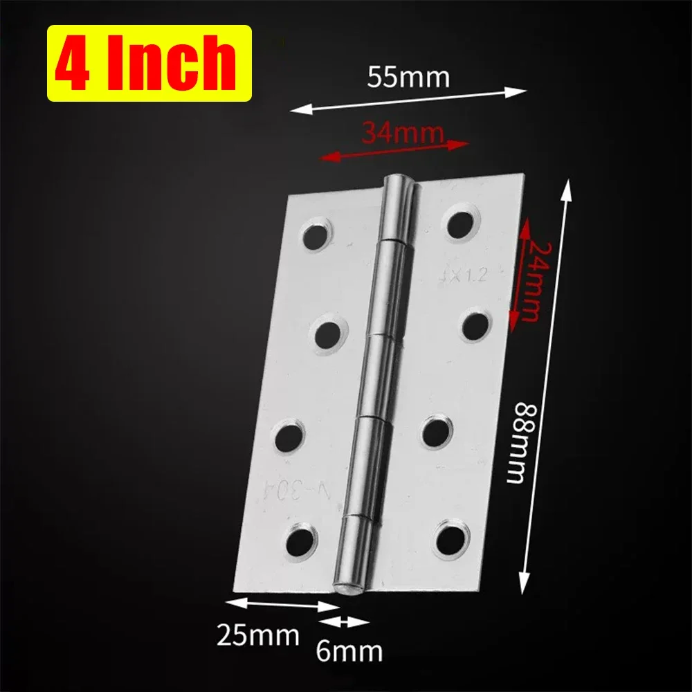 1-4 Inch Universal Door Hinges Connector Stainless Steel Furniture Drawer Cabinet Fitting Hinge Home Doors Hardware Accessories: 1.5 Inch / Beige