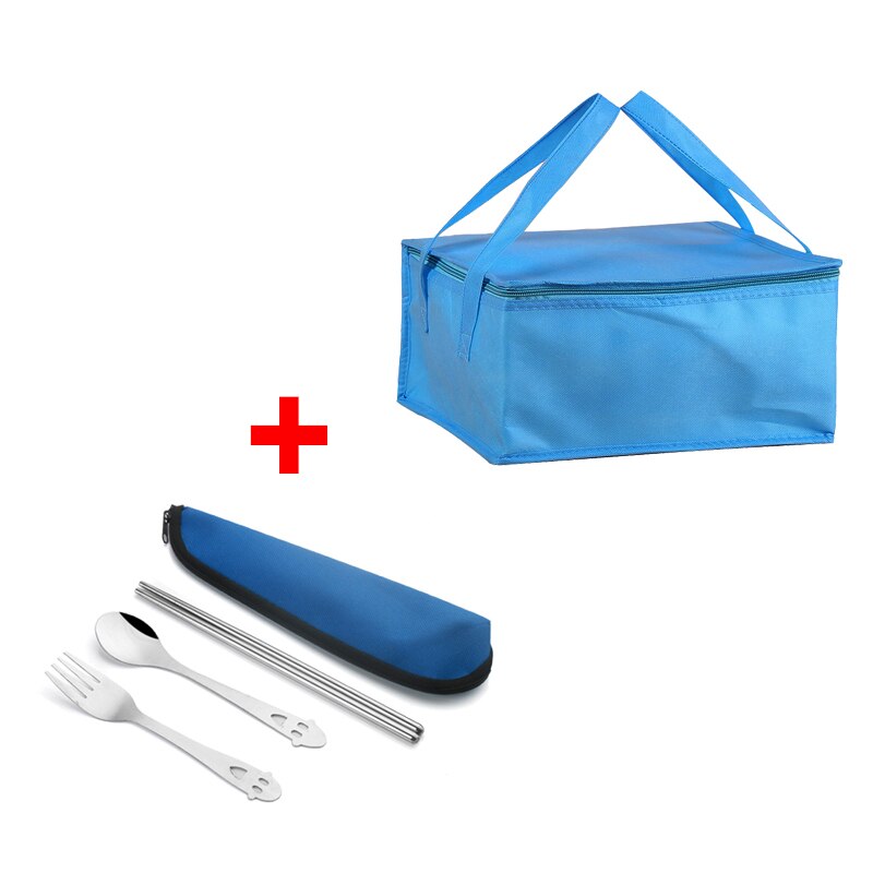 110v 220v us eu stekker elektrische lunchbox plastic voedselverwarmer thuis school kantoor verwarmde bentobox draagbaar bpa-vrij: Servies tas set