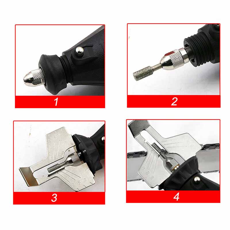 1 Set Chainsaw Sharpener Electric Grinder Chain Saw Grinder File Tool Attachment