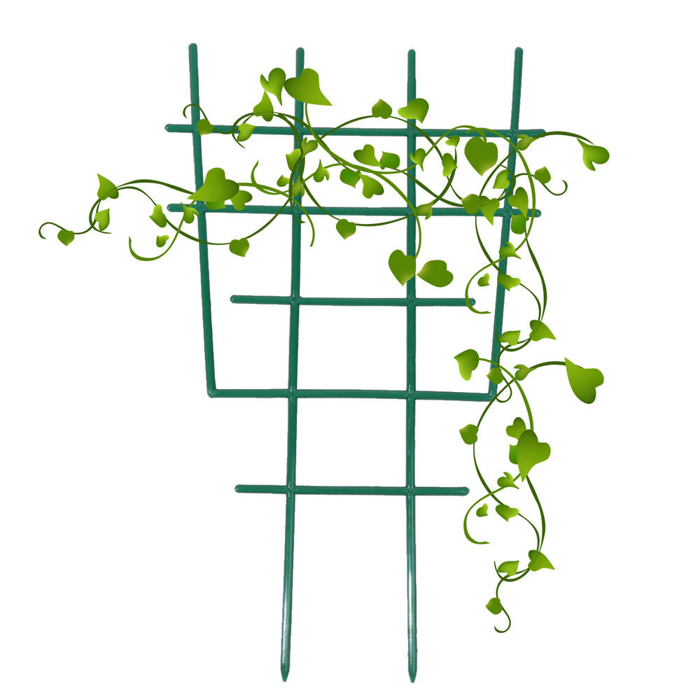 5 Pcs Plastic Garden Trellis Climbing Frame Fence Lattice Gardening Net Vegetable Plant Lattice Garden Tools Green