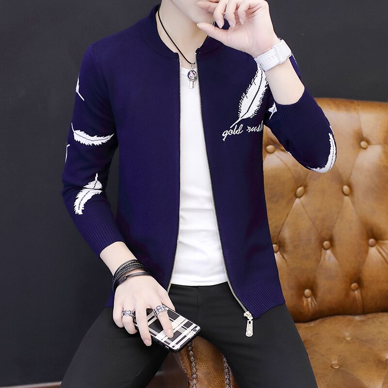 Men's Sweater Coat Wool Sweater Jackets Men Zipper Sweater Men Knitted Coat Male pull Casual Slim Cardigan Men Knitwear