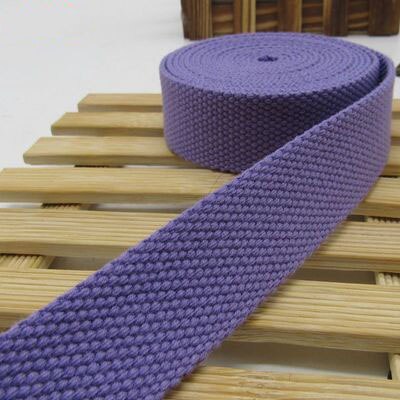 5Meters 32mm Canvas Ribbon Belt Bag Cotton Webbing Canvas Webbing Knapsack Strapping Sewing Bag Belt Accessories: Light purple