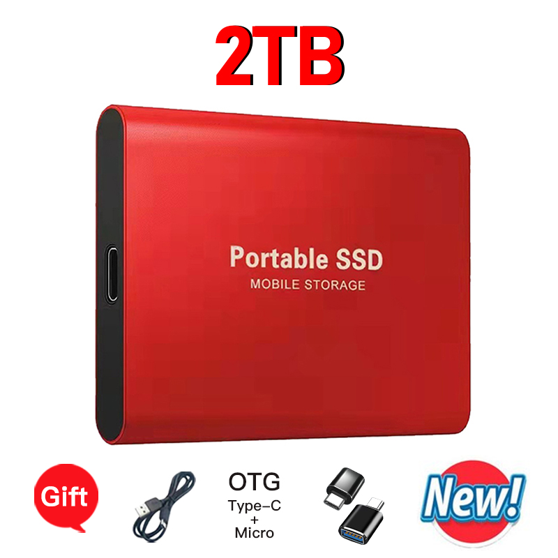 Högpresterande bärbar ssd 8tb, 16tb usb 3.2 typ-c extern ssd-enhet kompatibel för mac pc android: Silver-