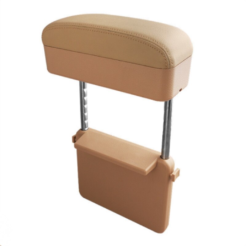 Boîte d'accoudoir de voiture universelle Support de coude Console centrale de voiture réglable repose-bras: beige