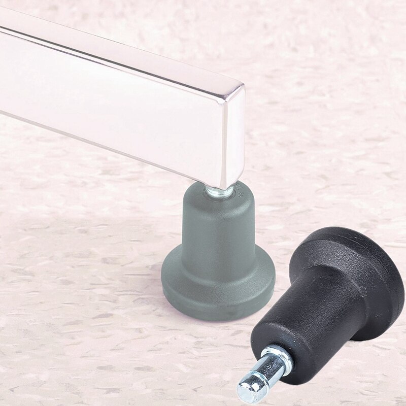 Hthl -10 stuks/set belglijders vervanging voor bureaustoel zonder wielen vaste stationaire wielvoet mat zwart