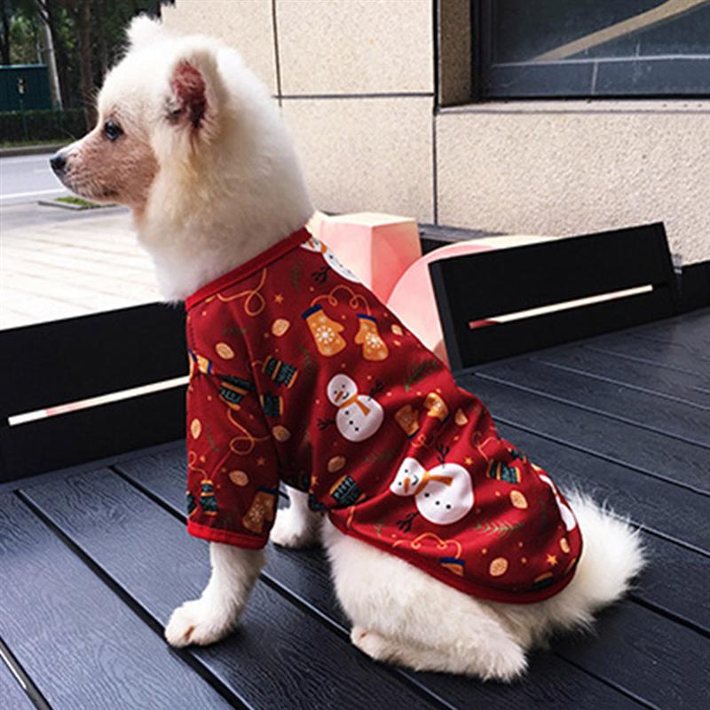 Snögubbe mönster husdjur kappa hund julkläder bedårande husdjur fest outfit