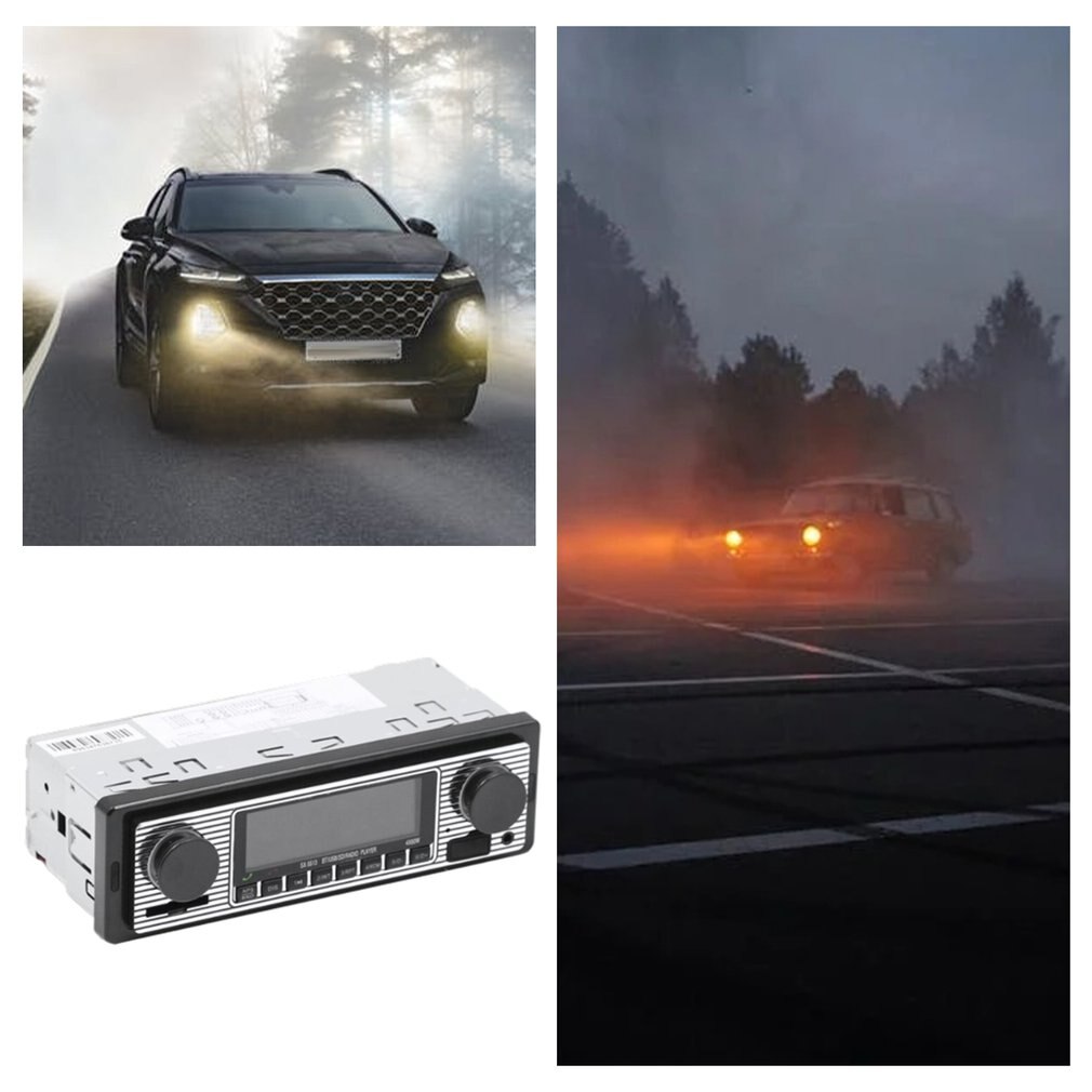 Autorradio con reproductor Multimedia para Coche, Radio Estéreo, 12V, MP3, AUX, Audio electrónico para carros en el salpicadero