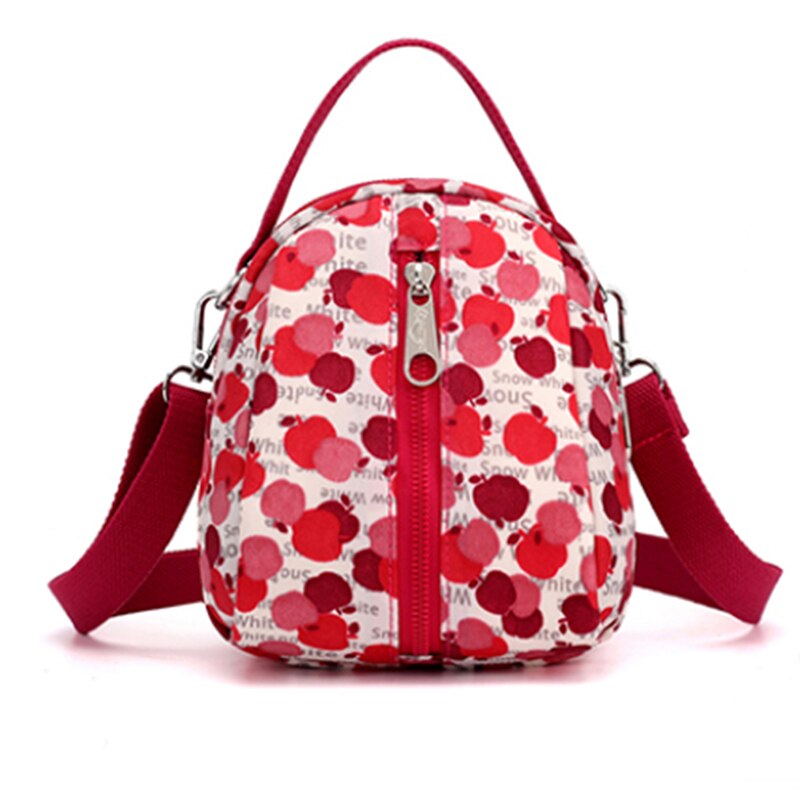 Práctico bolso portátil de viaje, bolso bandolera de para mujer, bolso de hombro estampado colorido exquisito para chicas jóvenes: red