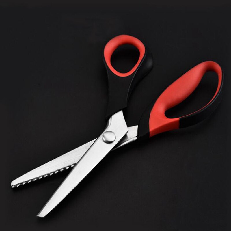Zig Zag Cut Scissors For Sewing Dressmaker Scissors Tailor Cutting Pinking Shears Scissors Leather DENIM Craft Fabric Textile: Default Title